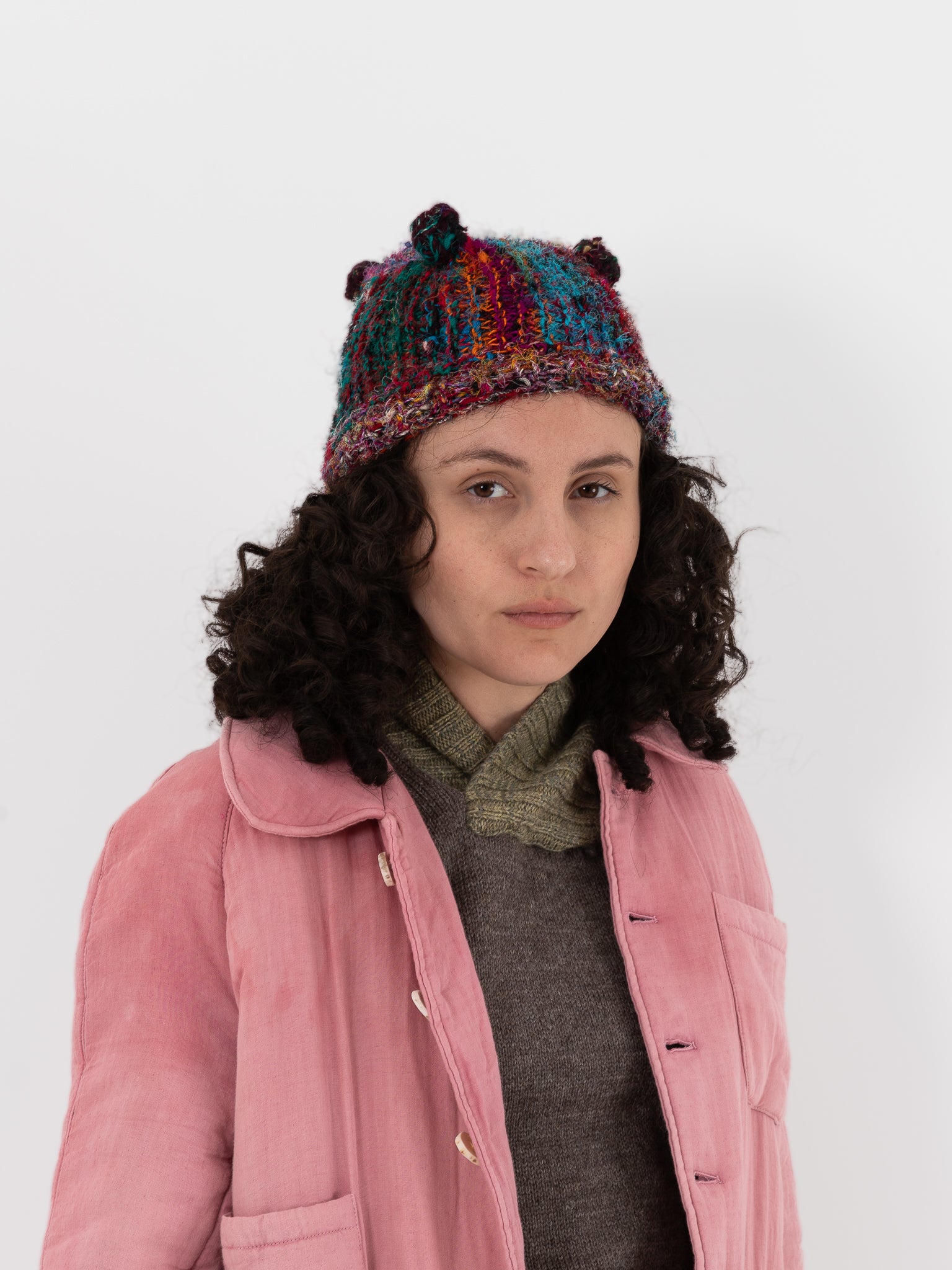 The Backward Vendor Corner Hat in Mixed Silk - THE BACKWARD VENDOR at Worthwhile - shop HAT
