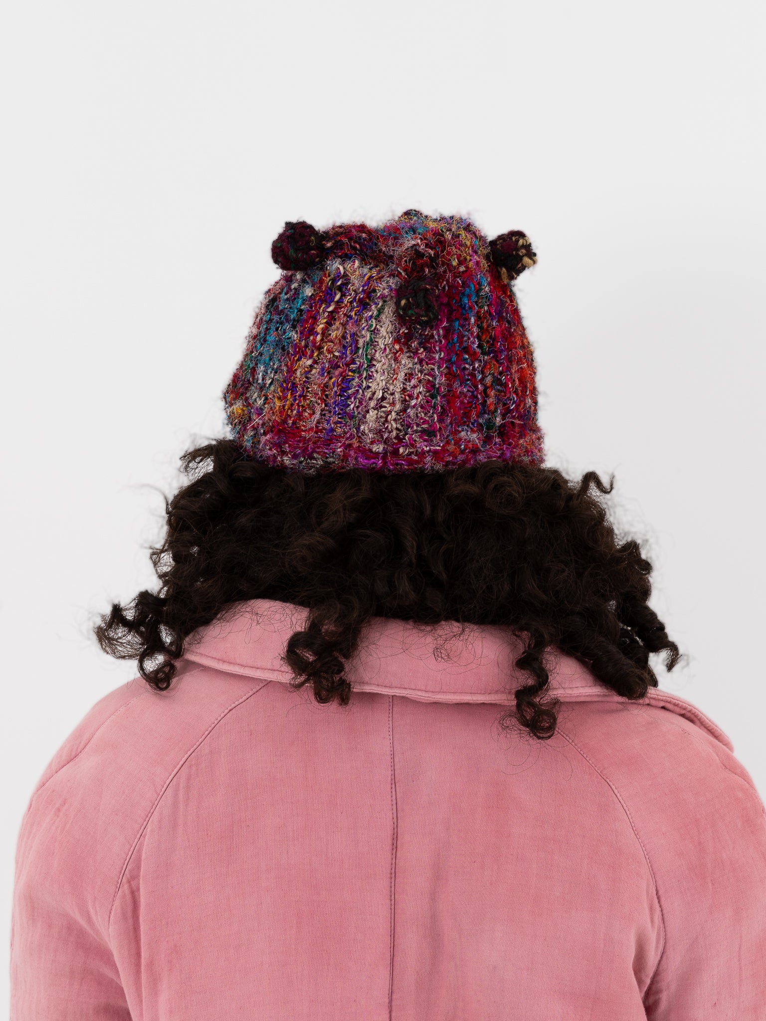 The Backward Vendor Corner Hat in Mixed Silk - THE BACKWARD VENDOR at Worthwhile - shop HAT