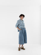 The Backward Vendor Float Trousers in Indigo - THE BACKWARD VENDOR at Worthwhile - shop TOP