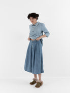 The Backward Vendor Float Trousers in Indigo - THE BACKWARD VENDOR at Worthwhile - shop TOP