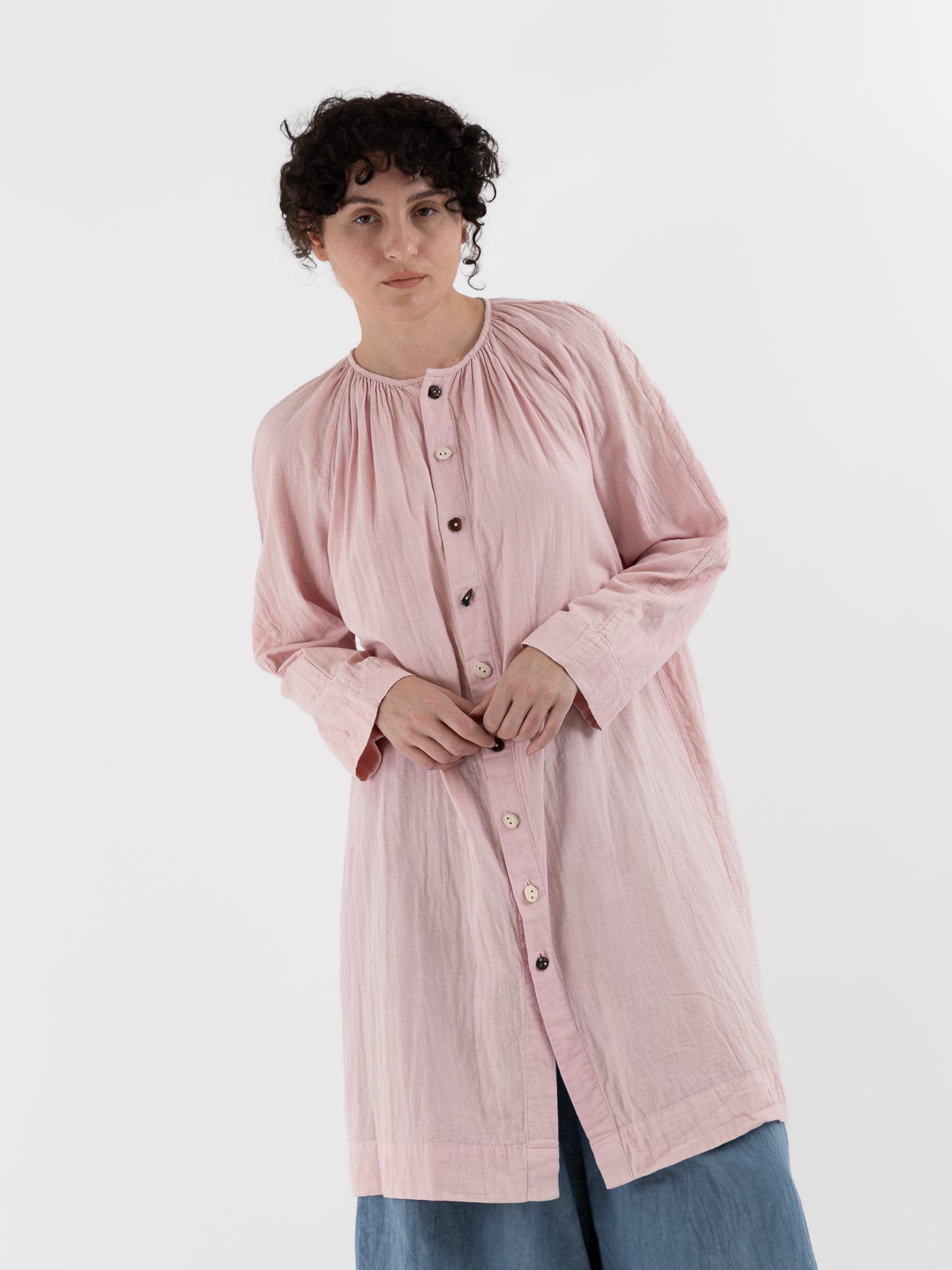 The Backward Vendor Long Mist Blouse in Wine - THE BACKWARD VENDOR at Worthwhile - shop TOP