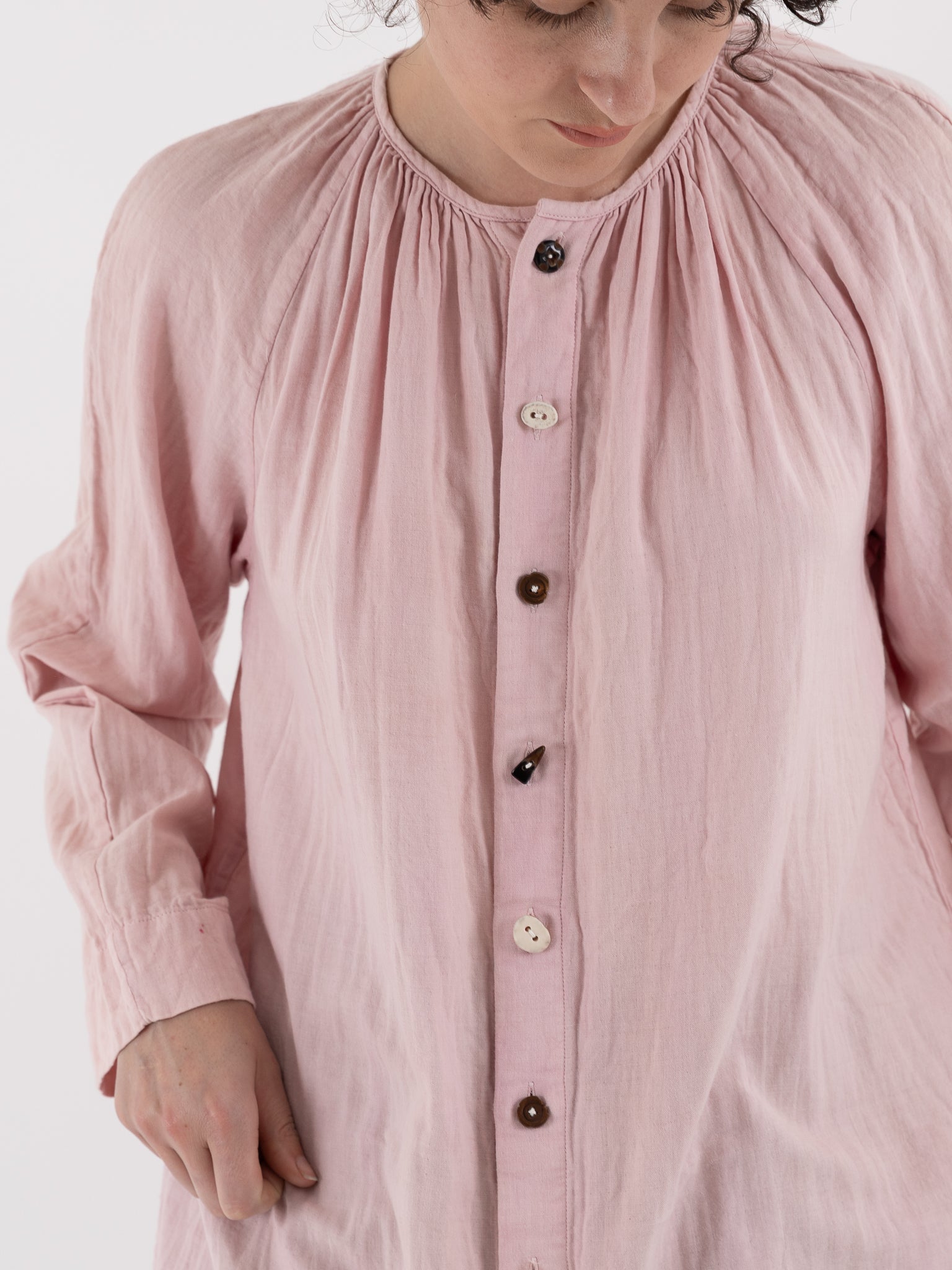The Backward Vendor Long Mist Blouse in Wine - THE BACKWARD VENDOR at Worthwhile - shop TOP