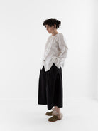 The Backward Vendor Short Mist Blouse in White - THE BACKWARD VENDOR at Worthwhile - shop TOP