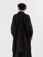 The Backward Vendor Drift Overshirt in Black - THE BACKWARD VENDOR at Worthwhile - shop TOP