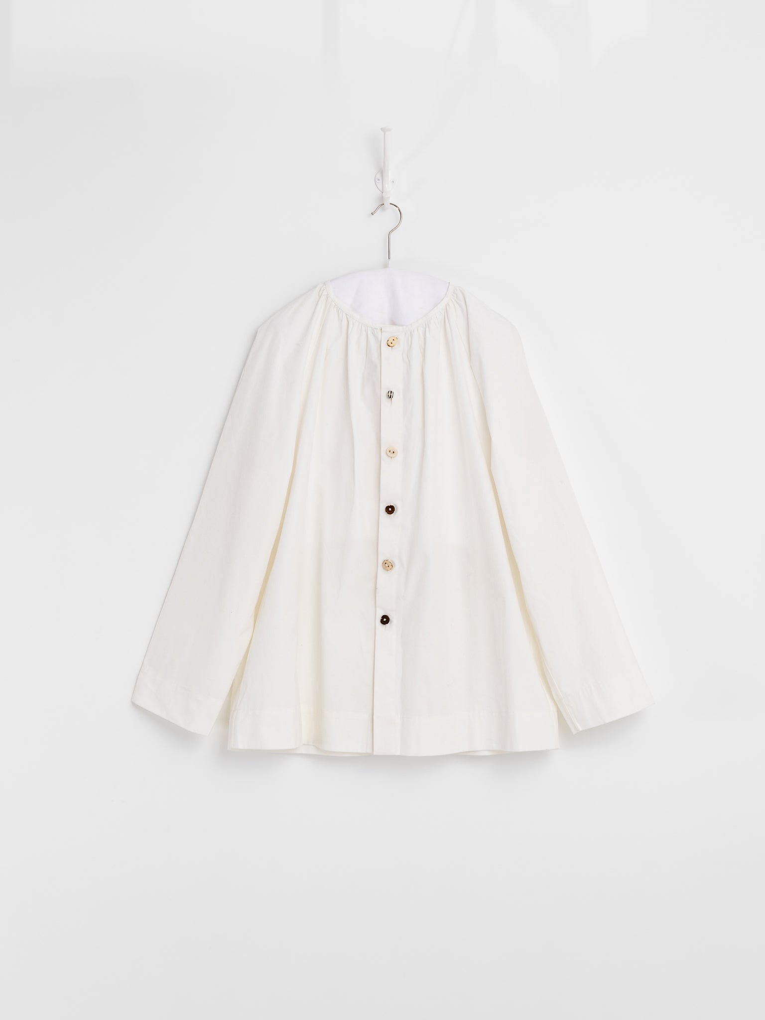 The Backward Vendor Short Mist Blouse in White - THE BACKWARD VENDOR at Worthwhile - shop TOP