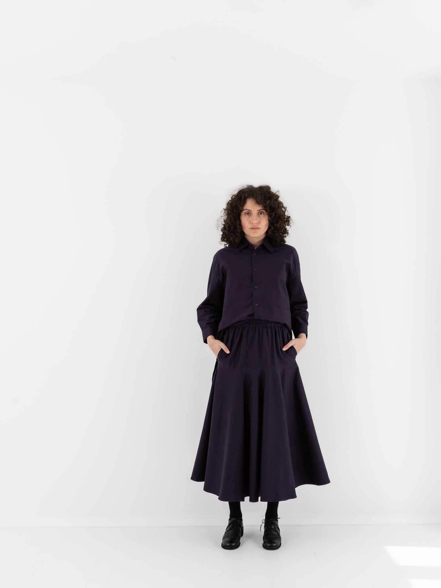 Toogood The Librarian Skirt in Pansy - TOOGOOD at Worthwhile - shop SKIRT