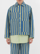 Toogood The Magician Jacket in Cornflower Taffeta Stripe - TOOGOOD at Worthwhile - shop JACKET