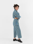 Toogood The Magician Trouser in Cornflower Taffeta Stripe - TOOGOOD at Worthwhile - shop PANT