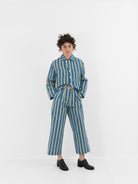 Toogood The Magician Trouser in Cornflower Taffeta Stripe - TOOGOOD at Worthwhile - shop PANT