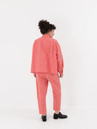 Toogood The Farrier Shirt in Lobster Crayon Stripe - TOOGOOD at Worthwhile - shop TOP