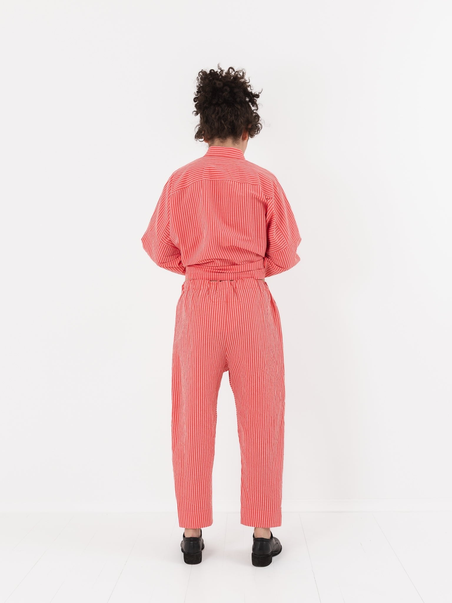 Toogood The Perfumer Trouser in Lobster Crayon Stripe at Worthwhile