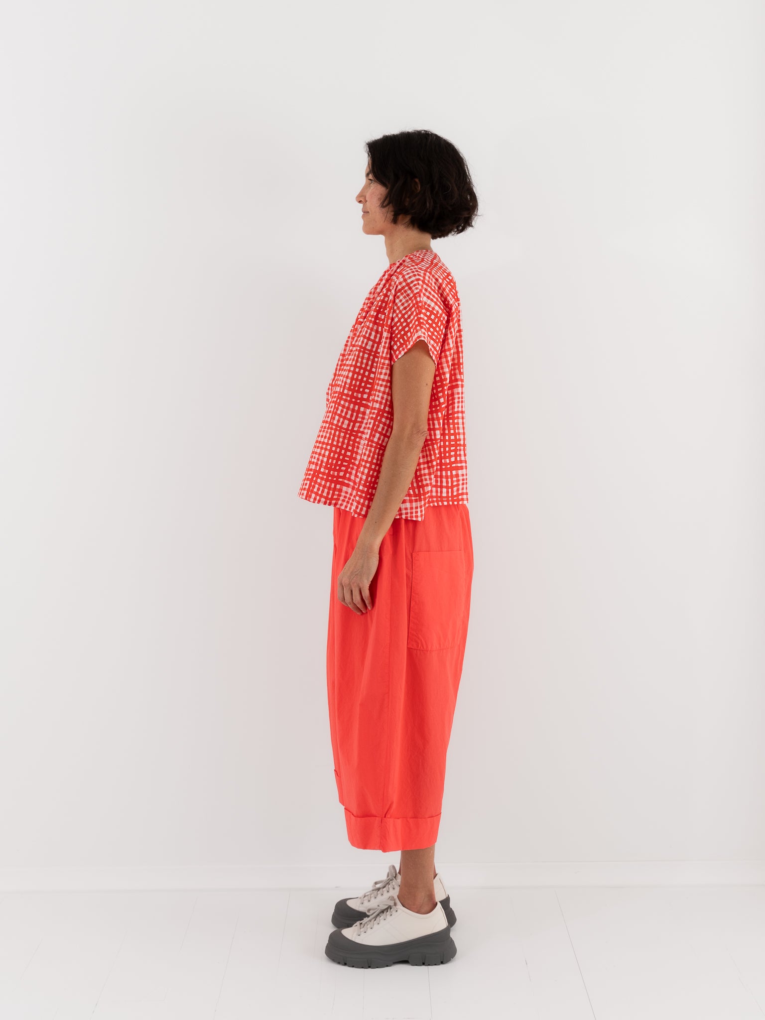 Toogood Poet Top in Jam Painted Check - TOOGOOD at Worthwhile - shop TOP