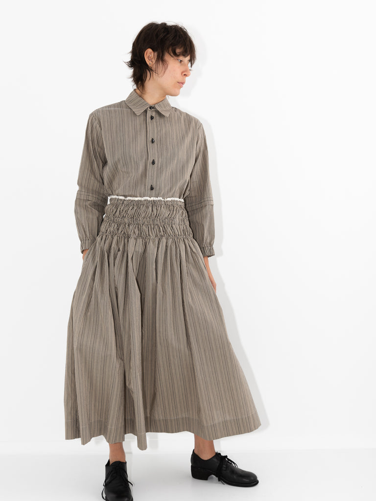 Toogood The Roper Skirt, Fine Stripe - Worthwhile