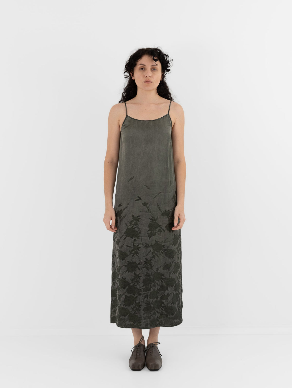 Uma Wang Anaya Dress in Grey/Green - UMA WANG at Worthwhile - shop DRESS