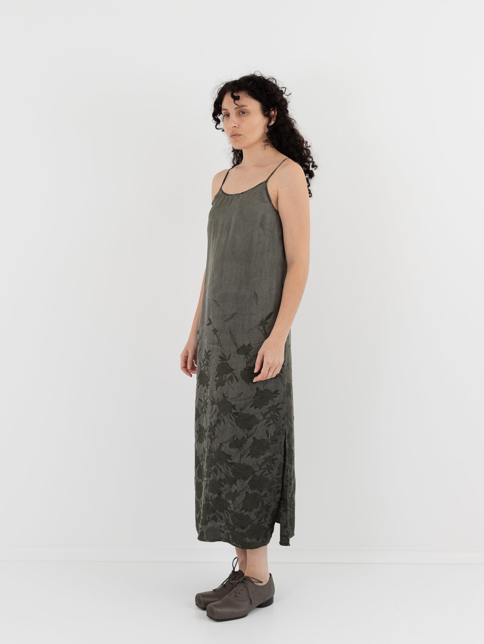 Uma Wang Anaya Dress in Grey/Green - UMA WANG at Worthwhile - shop DRESS