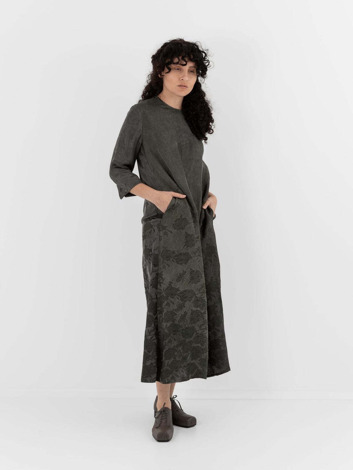 Uma Wang Apostte Dress in Grey/Green - UMA WANG at Worthwhile - shop DRESS