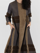 Uma Wang Apostte Dress in Tan/Blue/Brown - UMA WANG at Worthwhile - shop DRESS