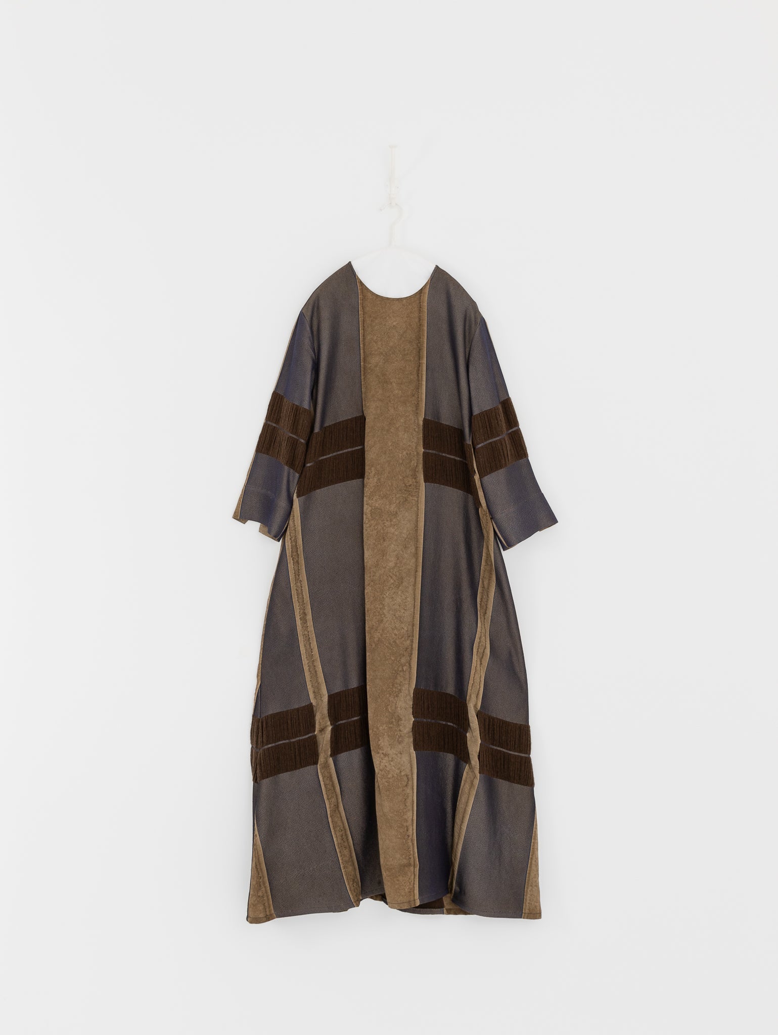 Uma Wang Apostte Dress in Tan/Blue/Brown - UMA WANG at Worthwhile - shop DRESS