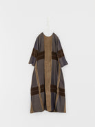 Uma Wang Apostte Dress in Tan/Blue/Brown - UMA WANG at Worthwhile - shop DRESS