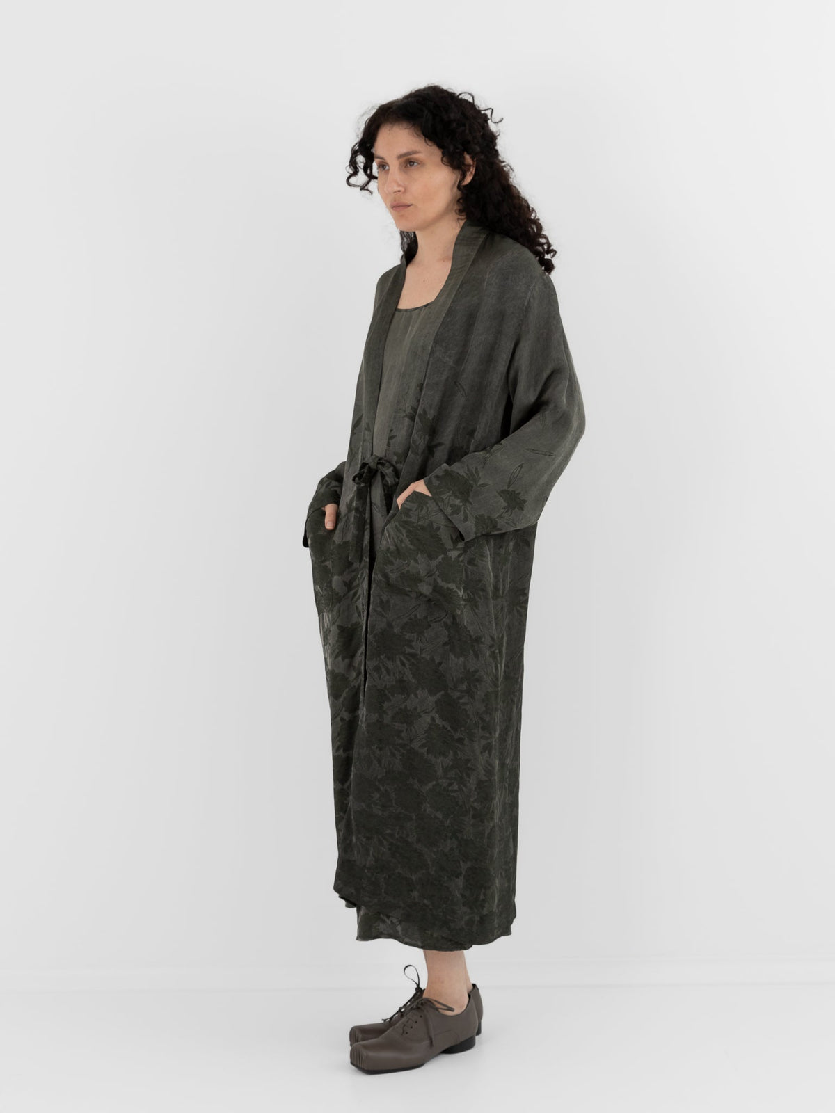 Uma Wang Corry Coat in Grey/Green - UMA WANG at Worthwhile - shop COAT
