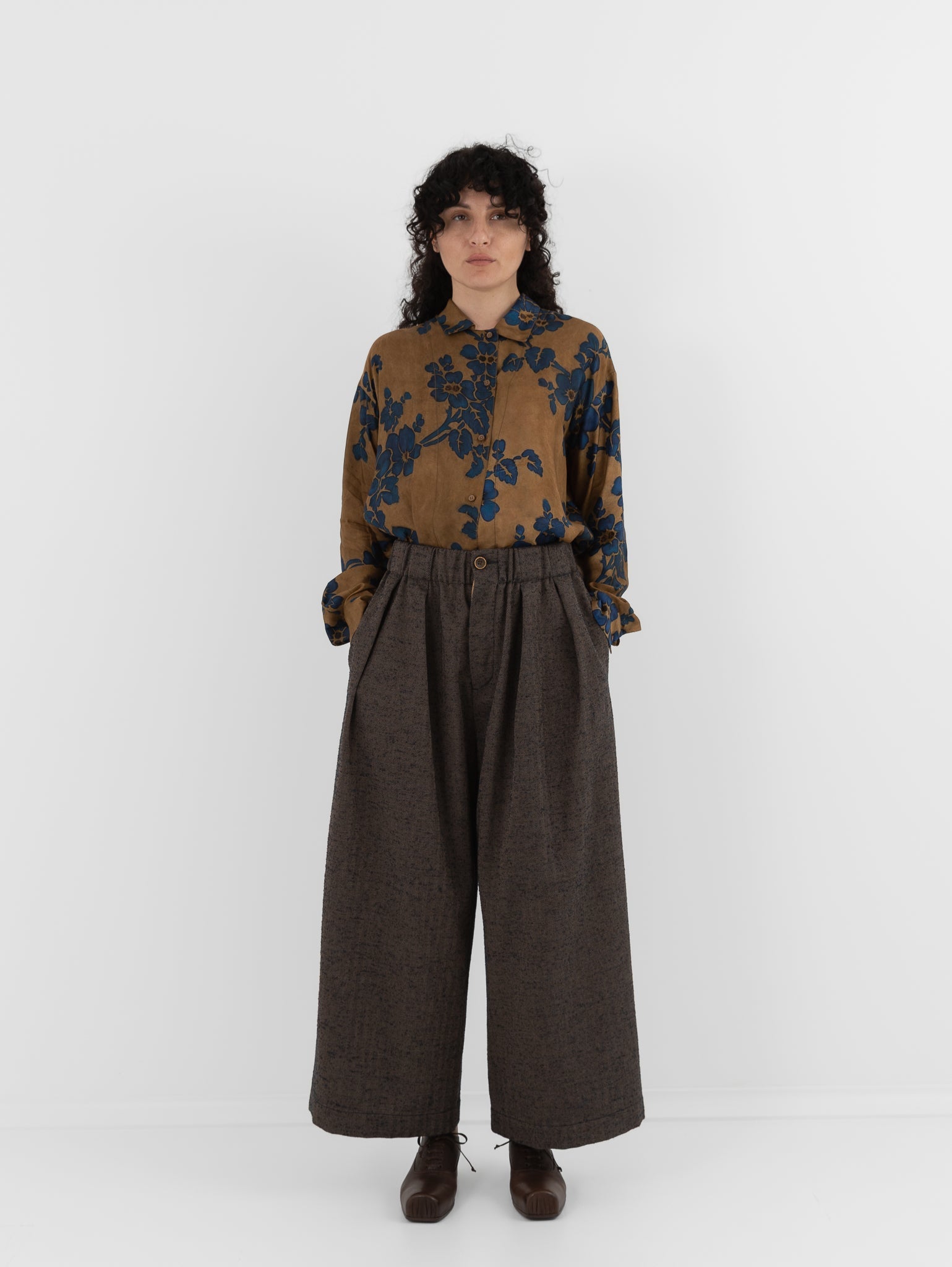 Uma Wang Poetic Pants in Grey/Blue - UMA WANG at Worthwhile - shop PANT