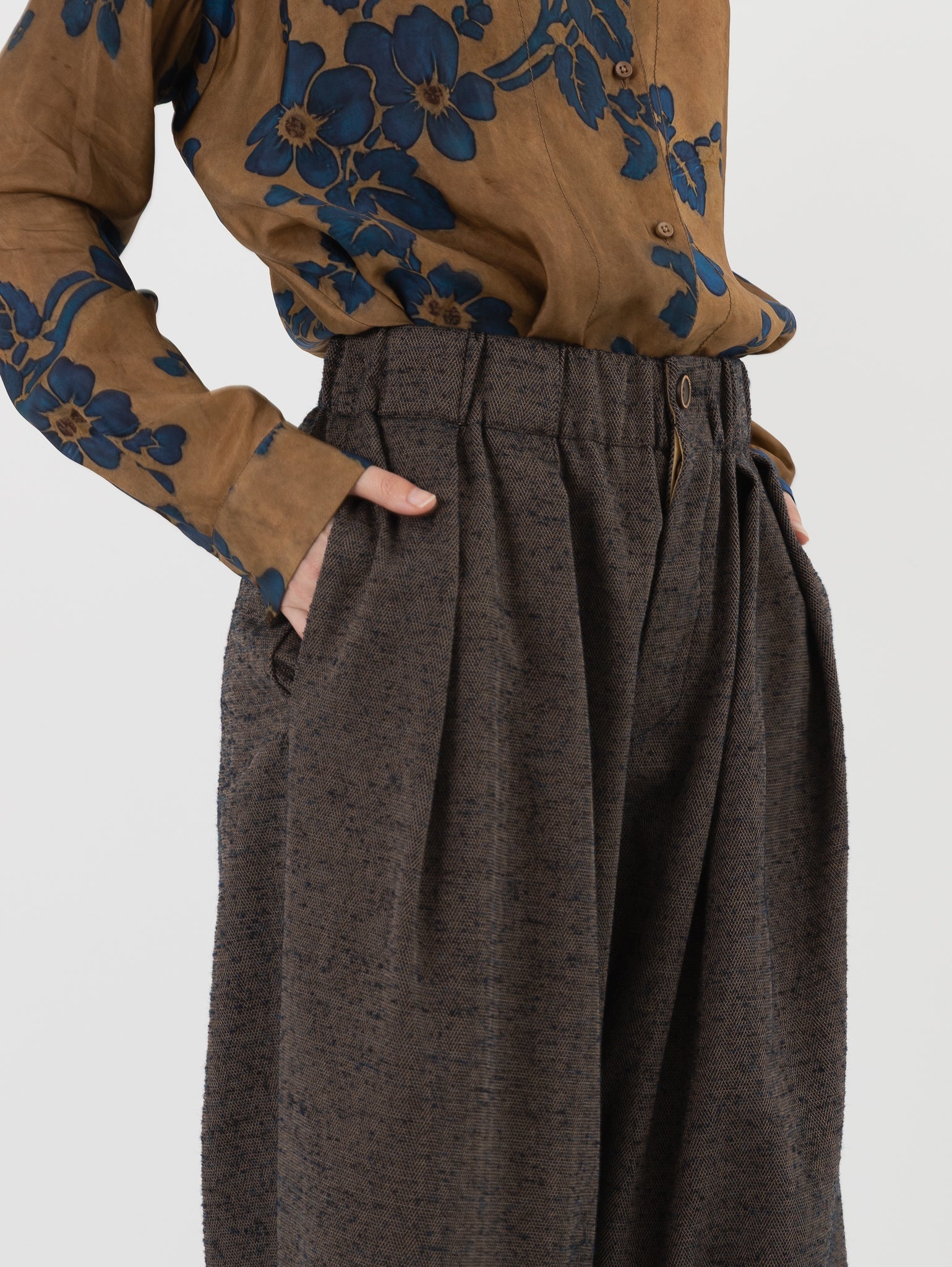 Uma Wang Poetic Pants in Grey/Blue - UMA WANG at Worthwhile - shop PANT