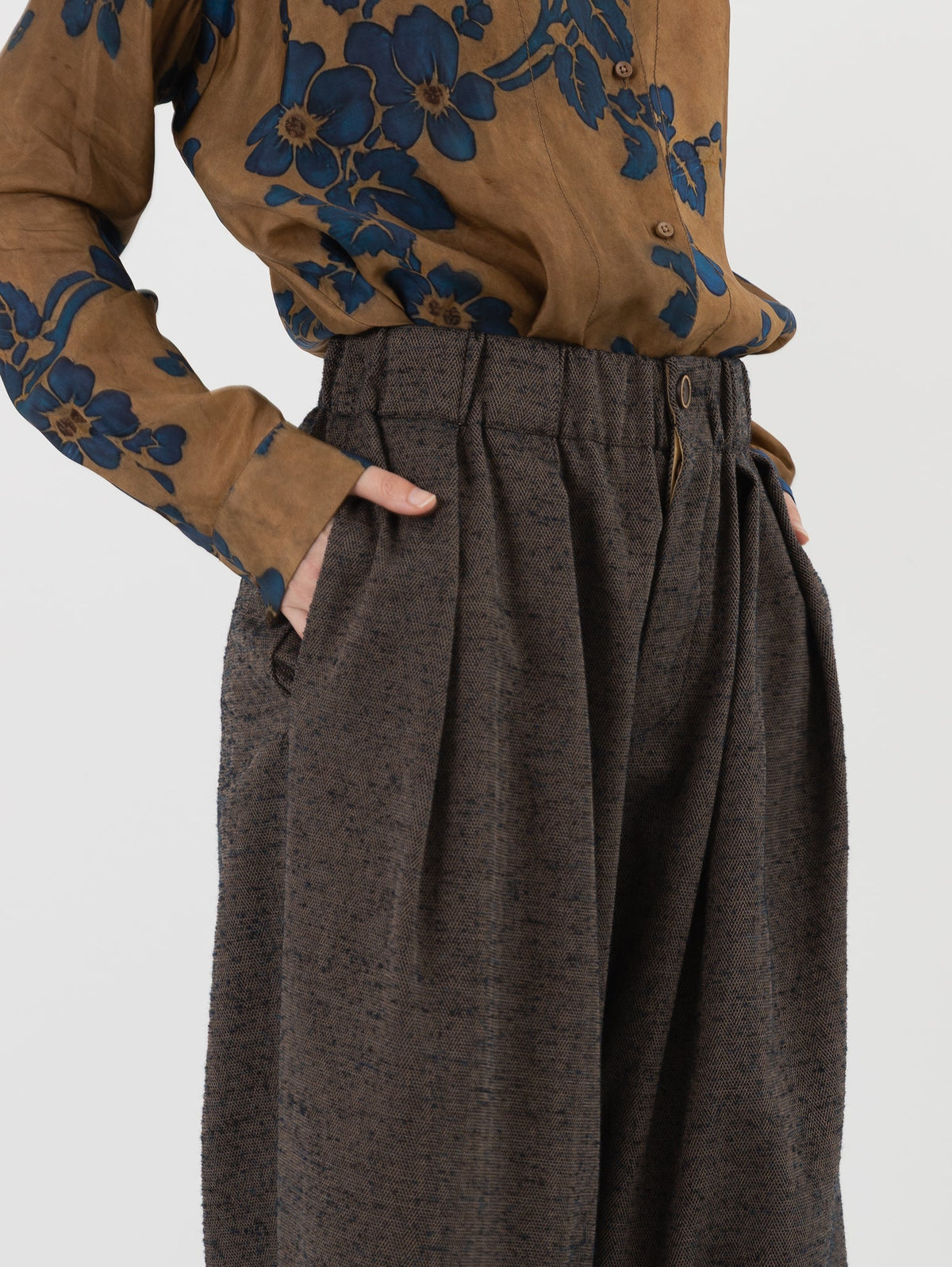 Uma Wang Poetic Pants in Grey/Blue - UMA WANG at Worthwhile - shop PANT