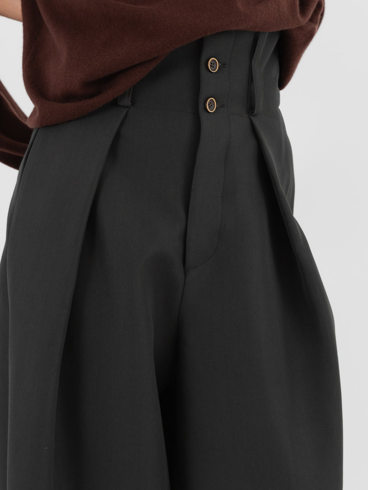 Uma Wang Poly Pants in Grey/Green - UMA WANG at Worthwhile - shop PANT