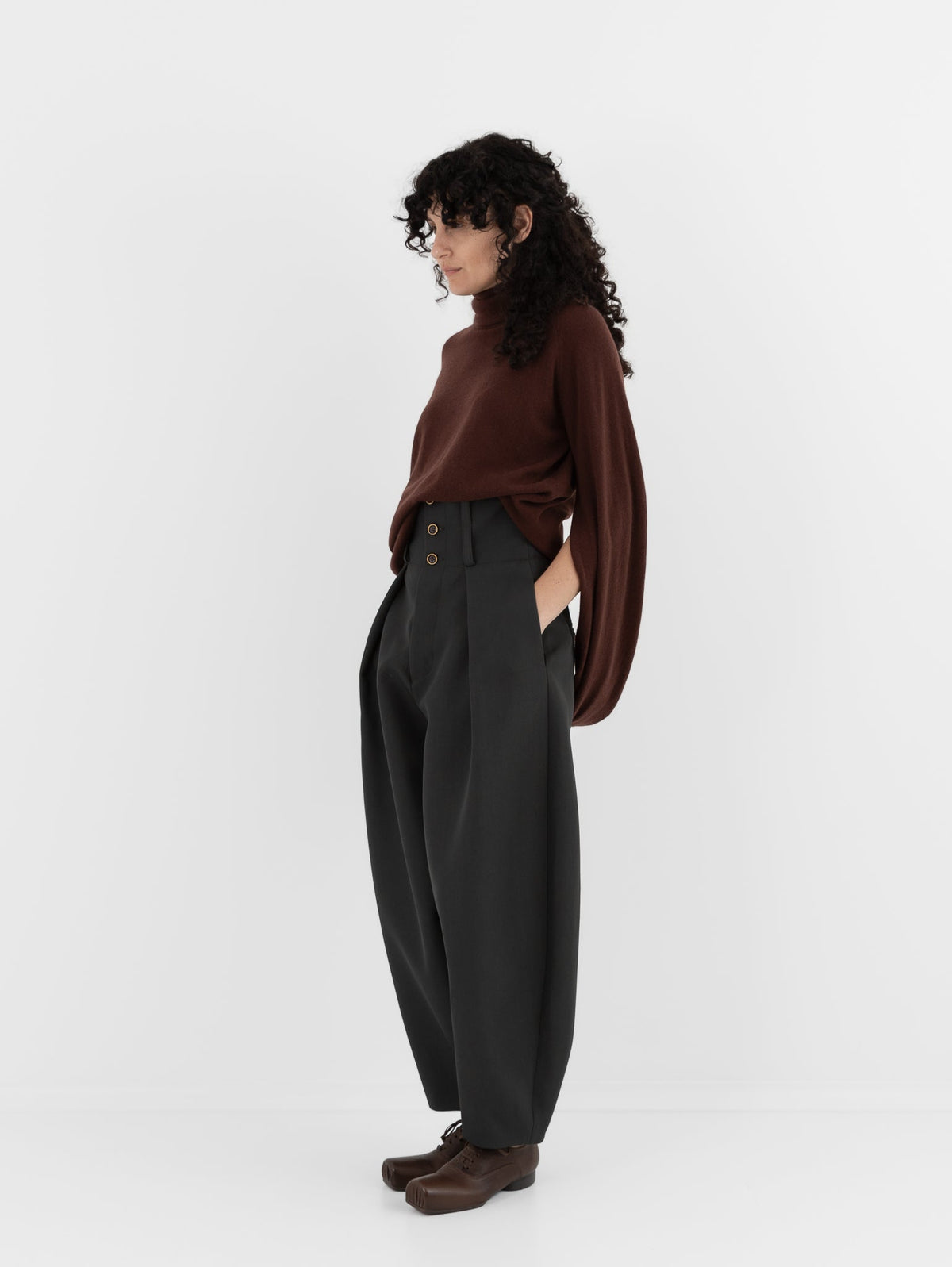 Uma Wang Poly Pants in Grey/Green - UMA WANG at Worthwhile - shop PANT