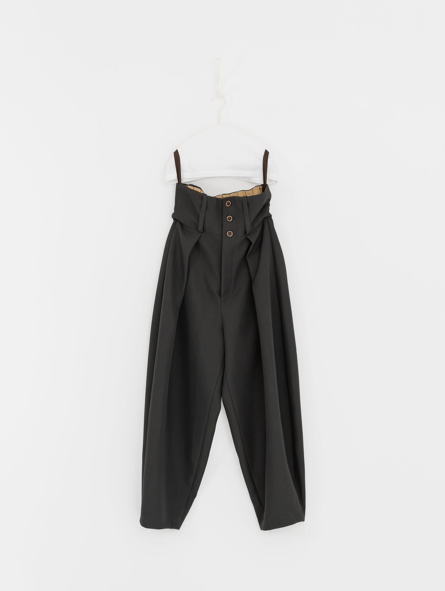 Uma Wang Poly Pants in Grey/Green - UMA WANG at Worthwhile - shop PANT
