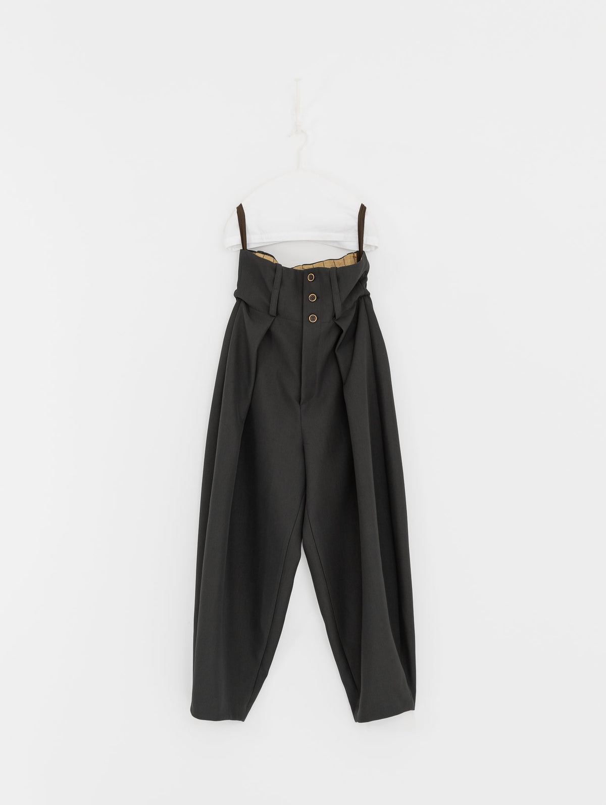 Uma Wang Poly Pants in Grey/Green - UMA WANG at Worthwhile - shop PANT