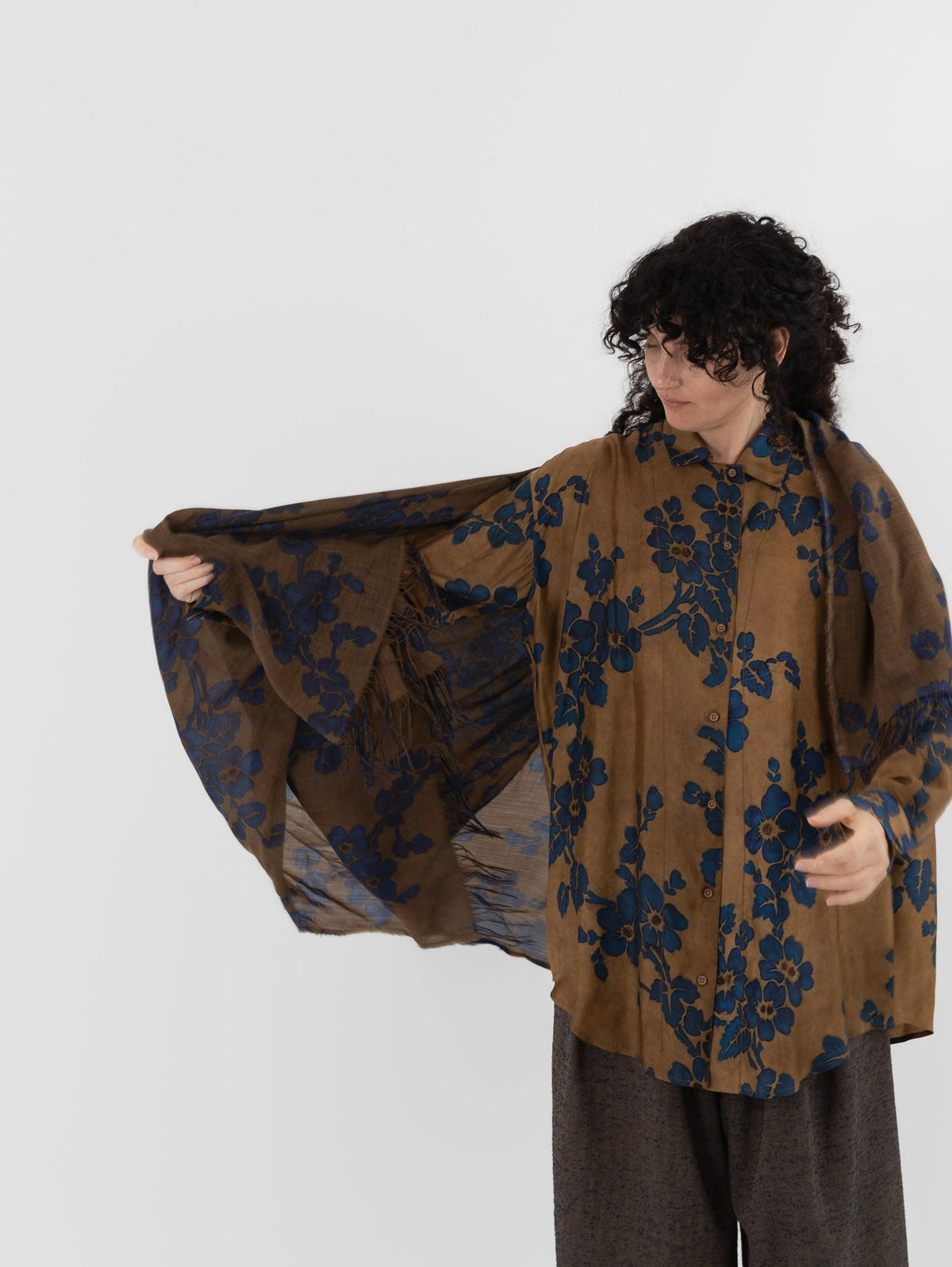 Uma Wang Scarf in Mustard/Blue - UMA WANG at Worthwhile - shop SCARF