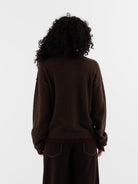 Uma Wang Sweater in Brown with Red - UMA WANG at Worthwhile - shop SWEATER