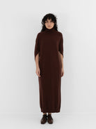 Uma Wang Wrap Dress in Brown/Red - UMA WANG at Worthwhile - shop DRESS