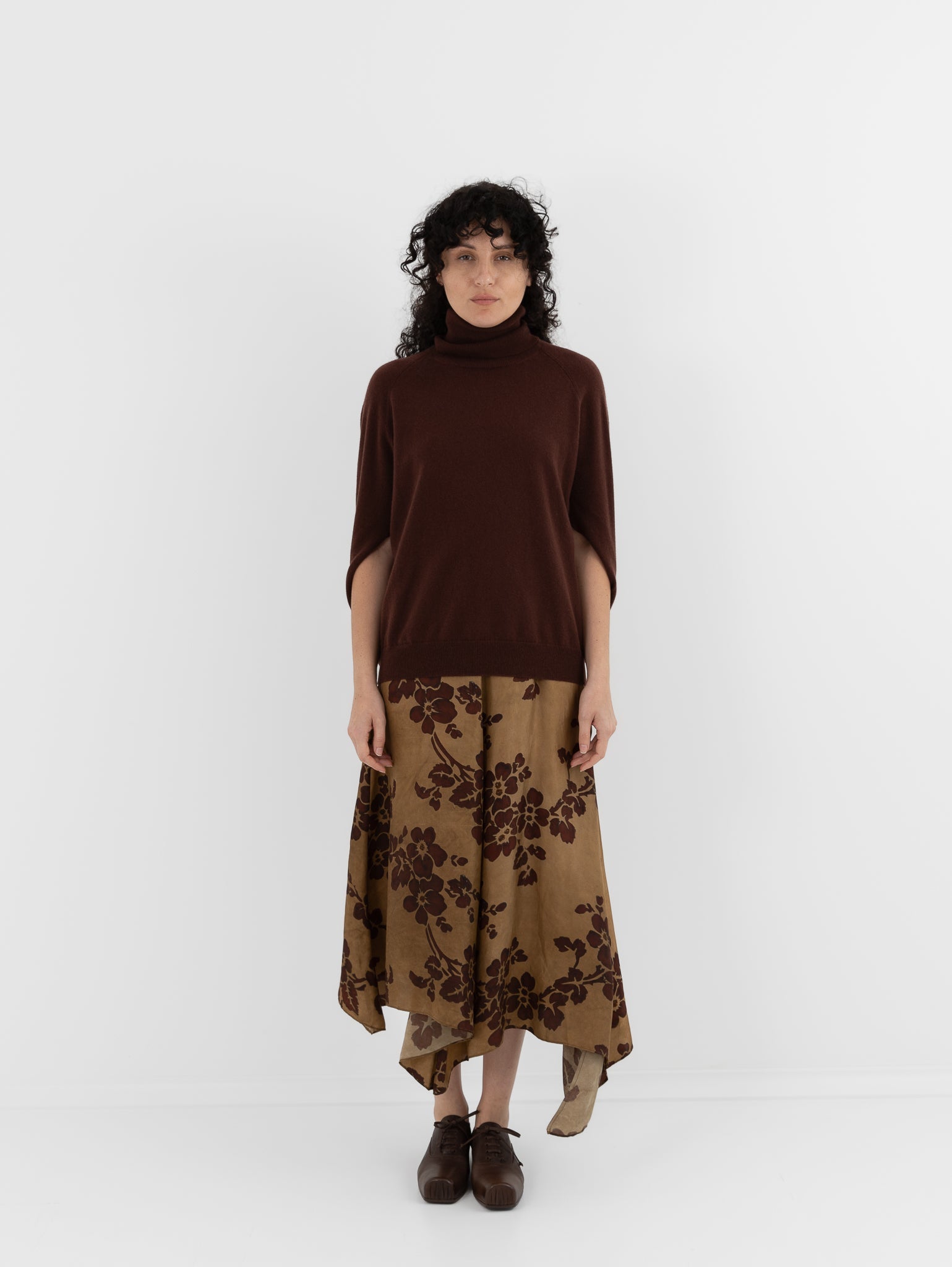 Uma Wang Wrap Sweater in Brown/Red - UMA WANG at Worthwhile - shop SWEATER