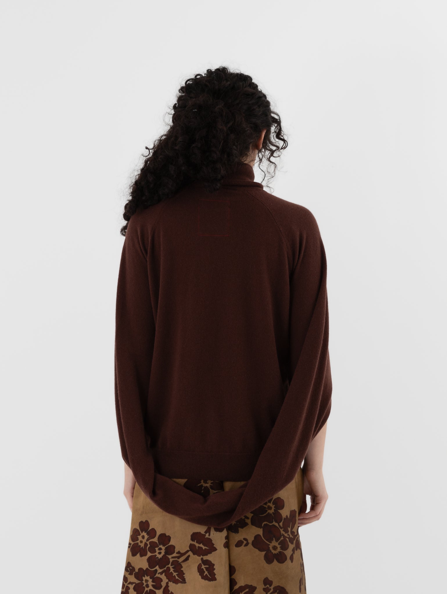 Uma Wang Wrap Sweater in Brown/Red - UMA WANG at Worthwhile - shop SWEATER