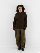 Uma Wang Cashmere Pullover in Army - UMA WANG at Worthwhile - shop TOP