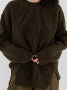 Uma Wang Cashmere Pullover in Army - UMA WANG at Worthwhile - shop TOP