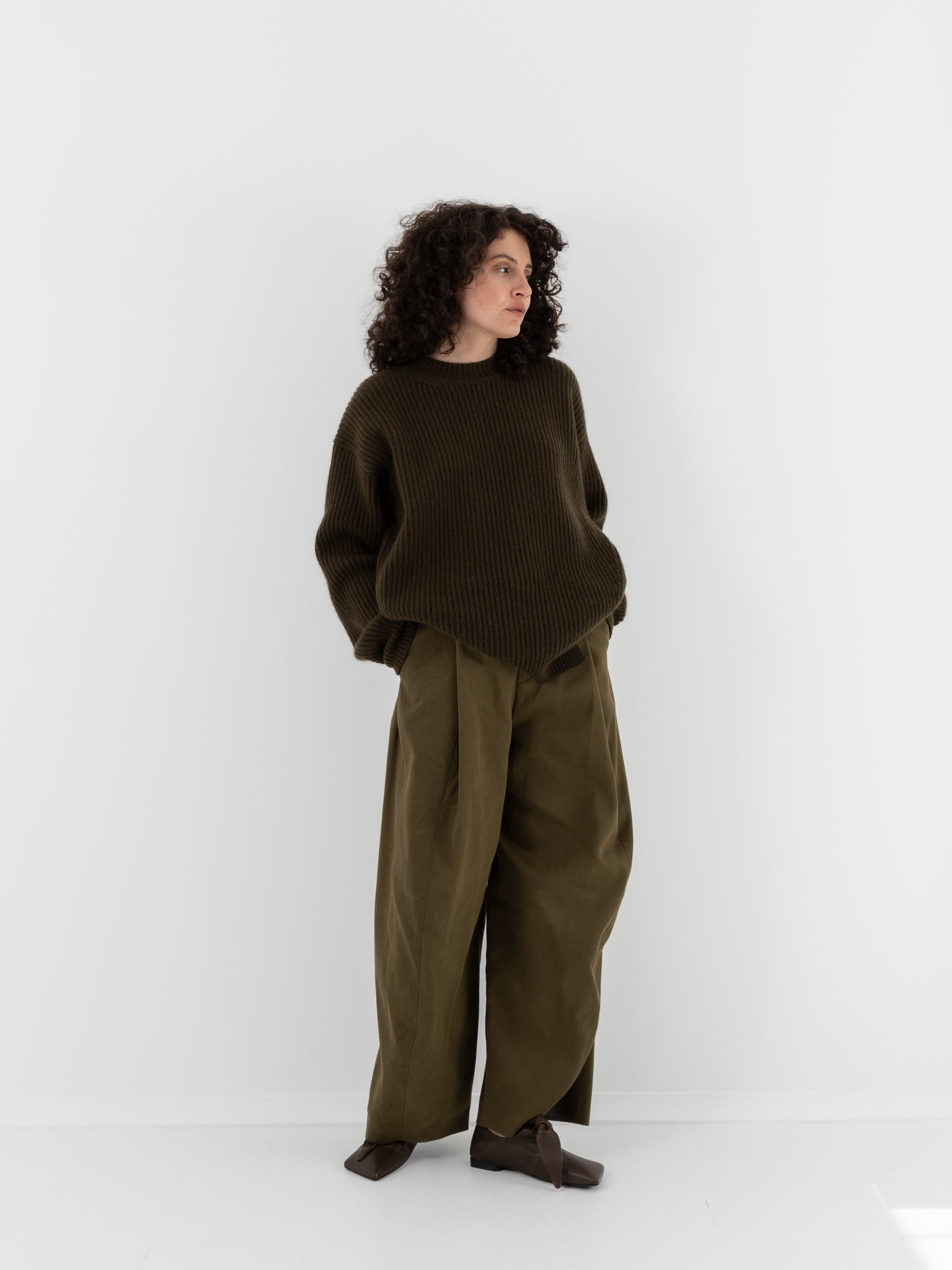 Uma Wang Paw Pants in Dark Green - UMA WANG at Worthwhile - shop PANT