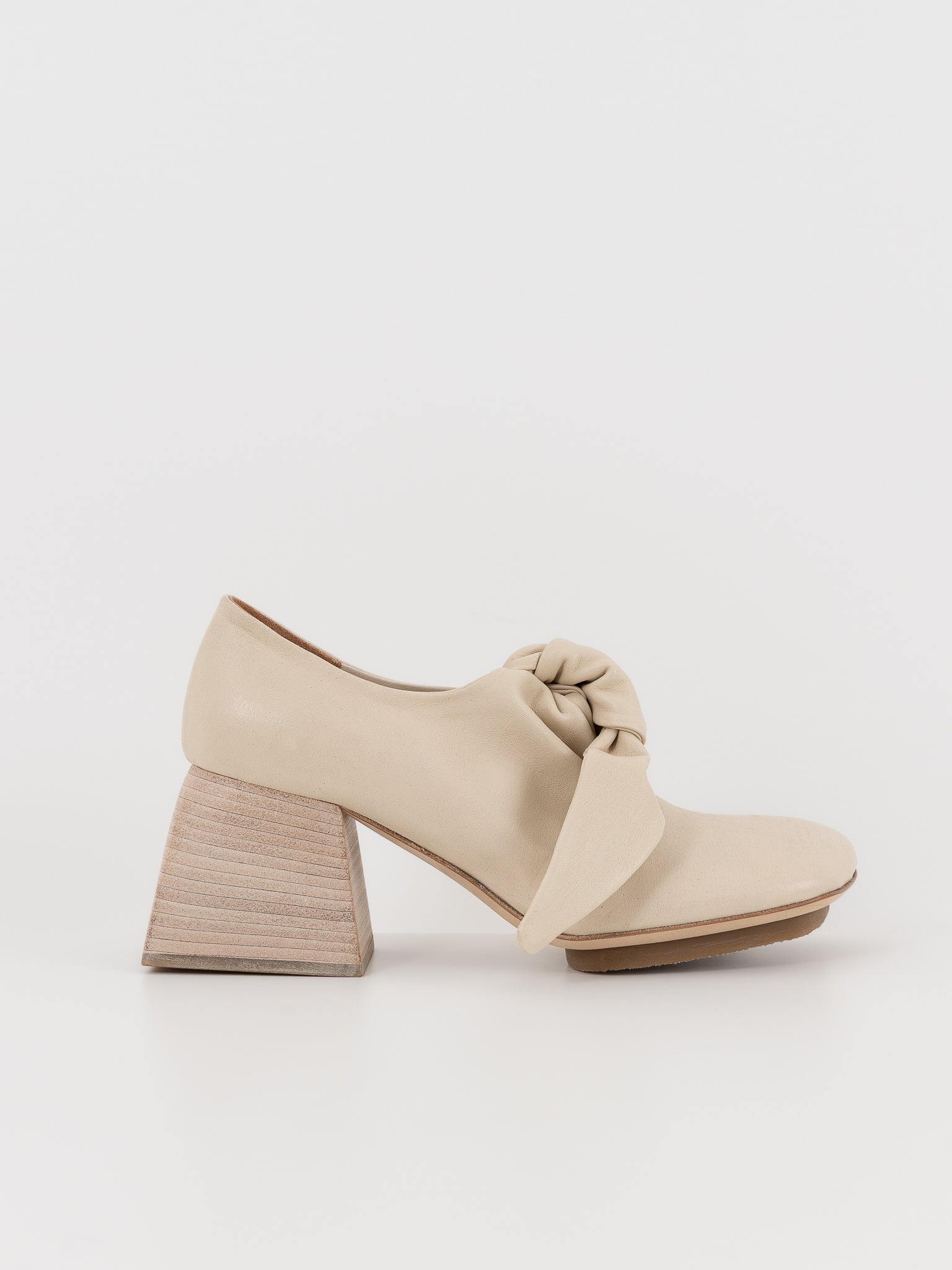 Uma Wang Square Knotted Mule in Off White - UMA WANG at Worthwhile - shop SHOES