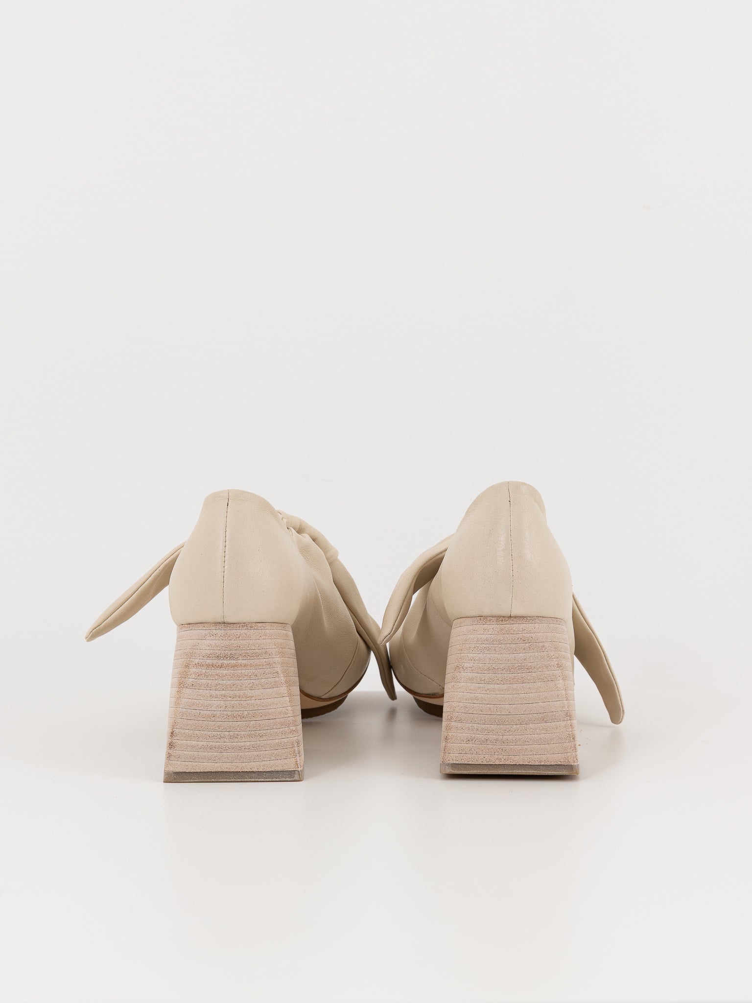 Uma Wang Square Knotted Mule in Off White - UMA WANG at Worthwhile - shop SHOES