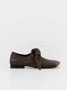 Uma Wang Square Knotted Flat in Dark Olive - UMA WANG at Worthwhile - shop SHOES