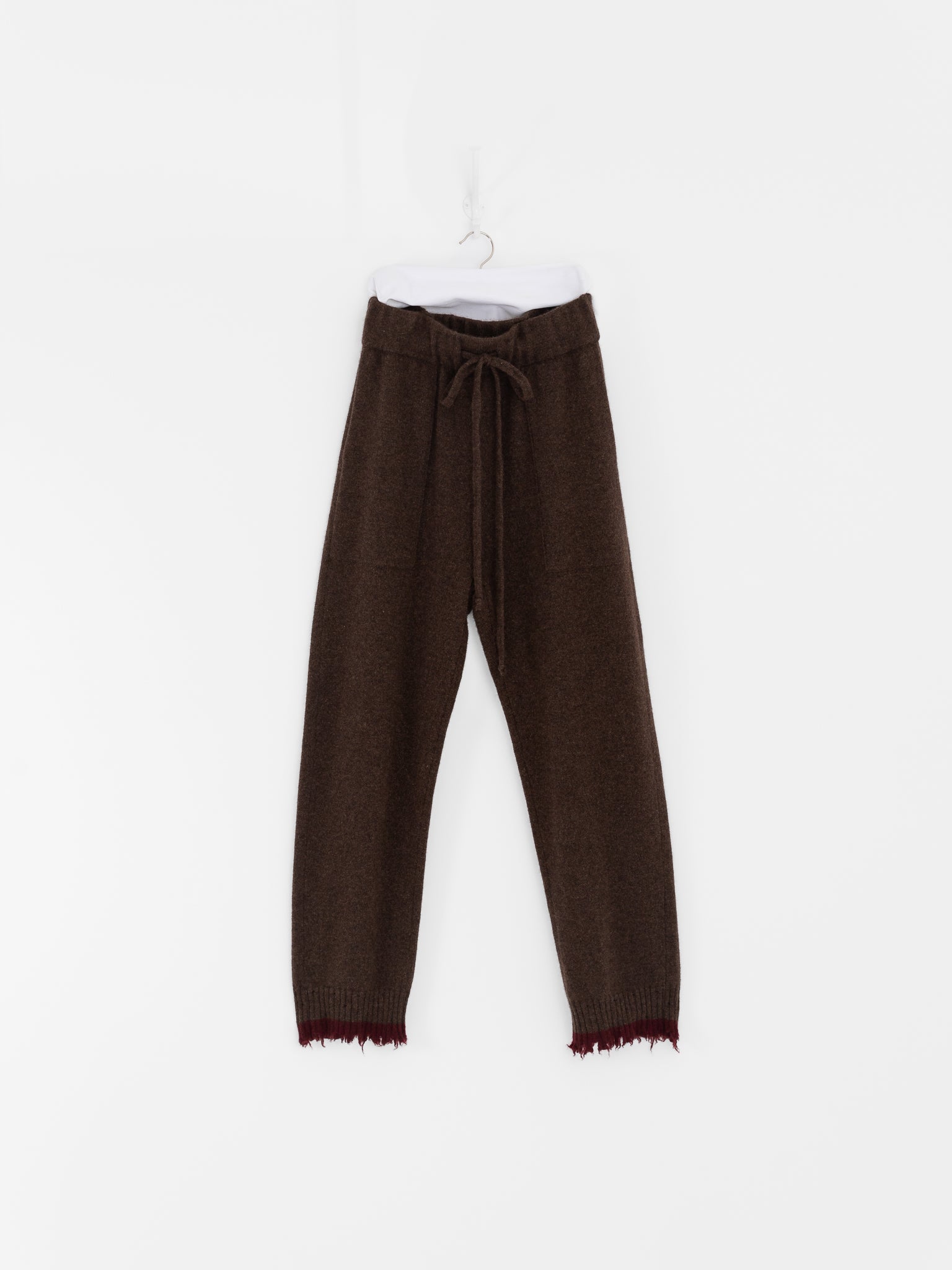 Uma Wang Long Pants in Brown with Red - UMA WANG at Worthwhile - shop PANT