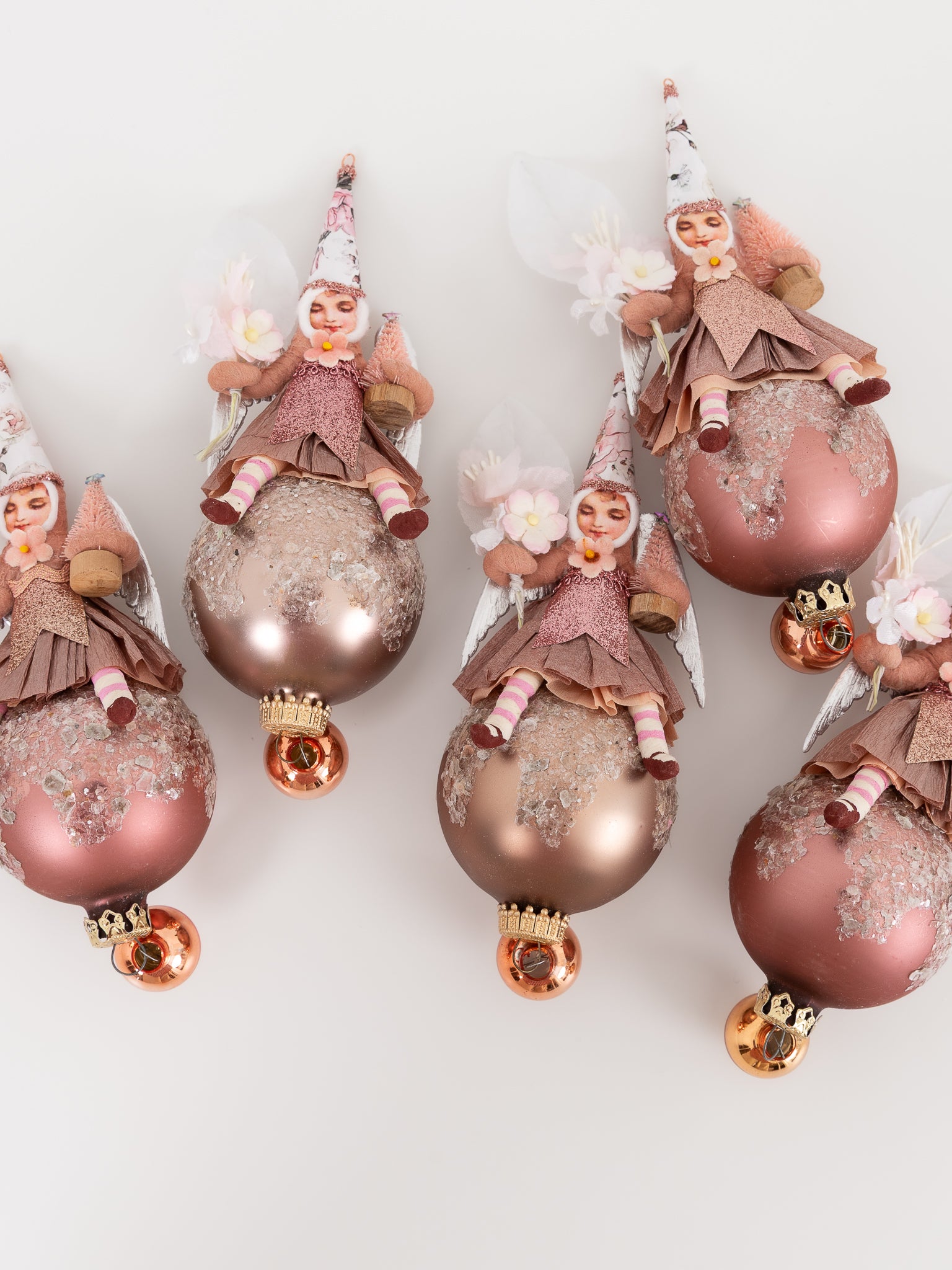 Pink Fairy On Ball Ornament - VINTAGE BY CRYSTAL at Worthwhile - shop ORNAMENT
