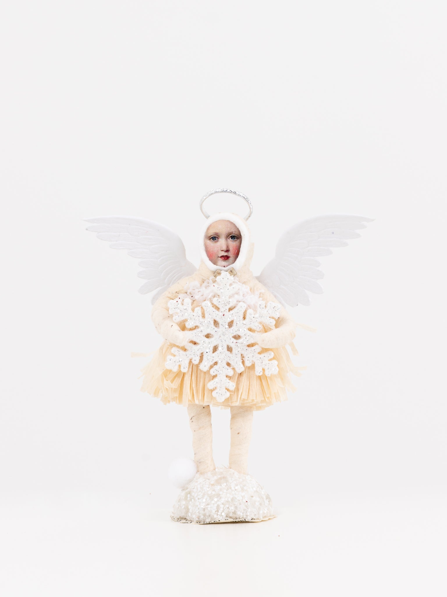 White Winter Angel Figure - VINTAGE BY CRYSTAL at Worthwhile - shop ORNAMENT