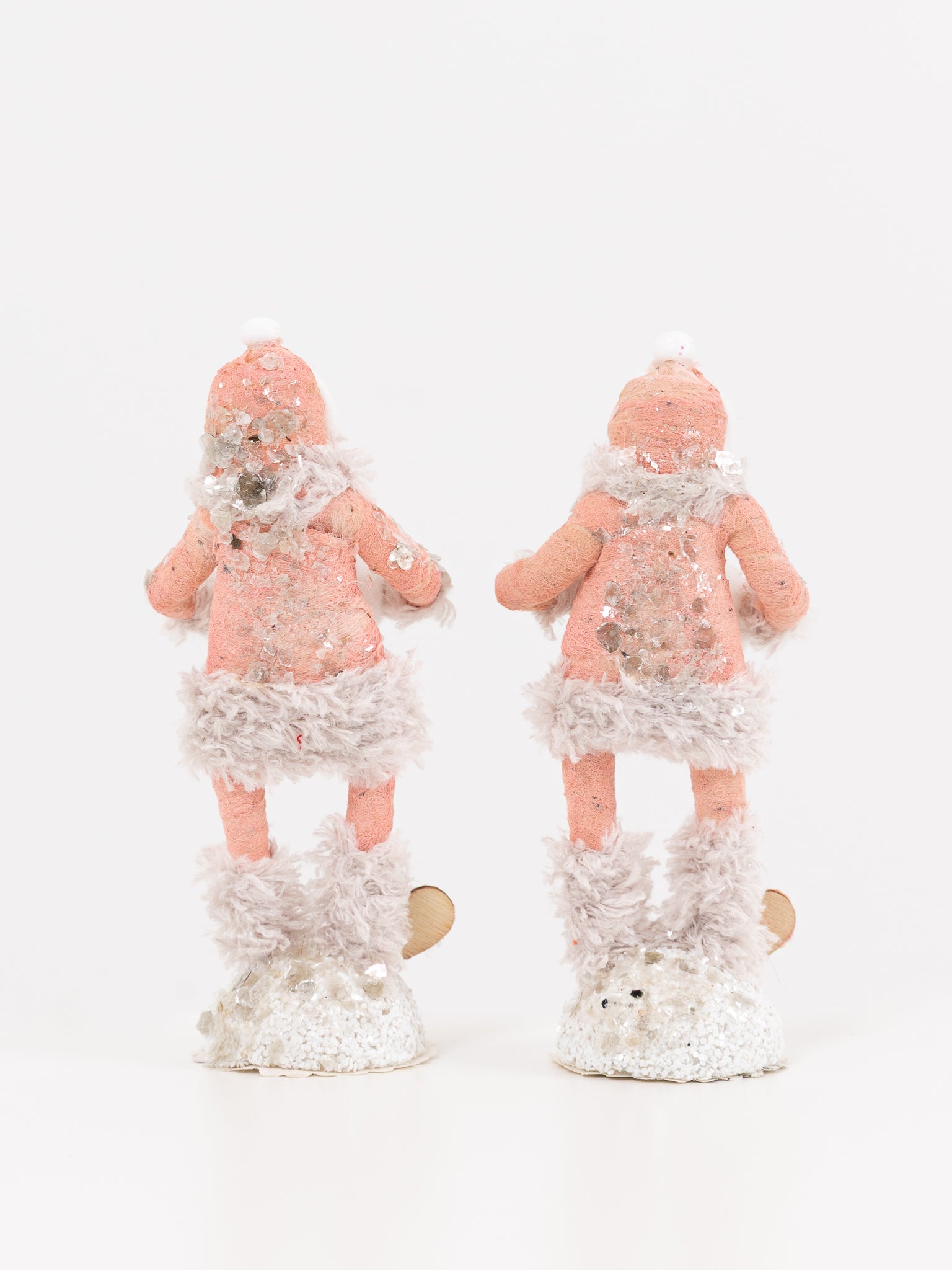 Fuzzy Girl with Snowball Figure - VINTAGE BY CRYSTAL at Worthwhile - shop ORNAMENT