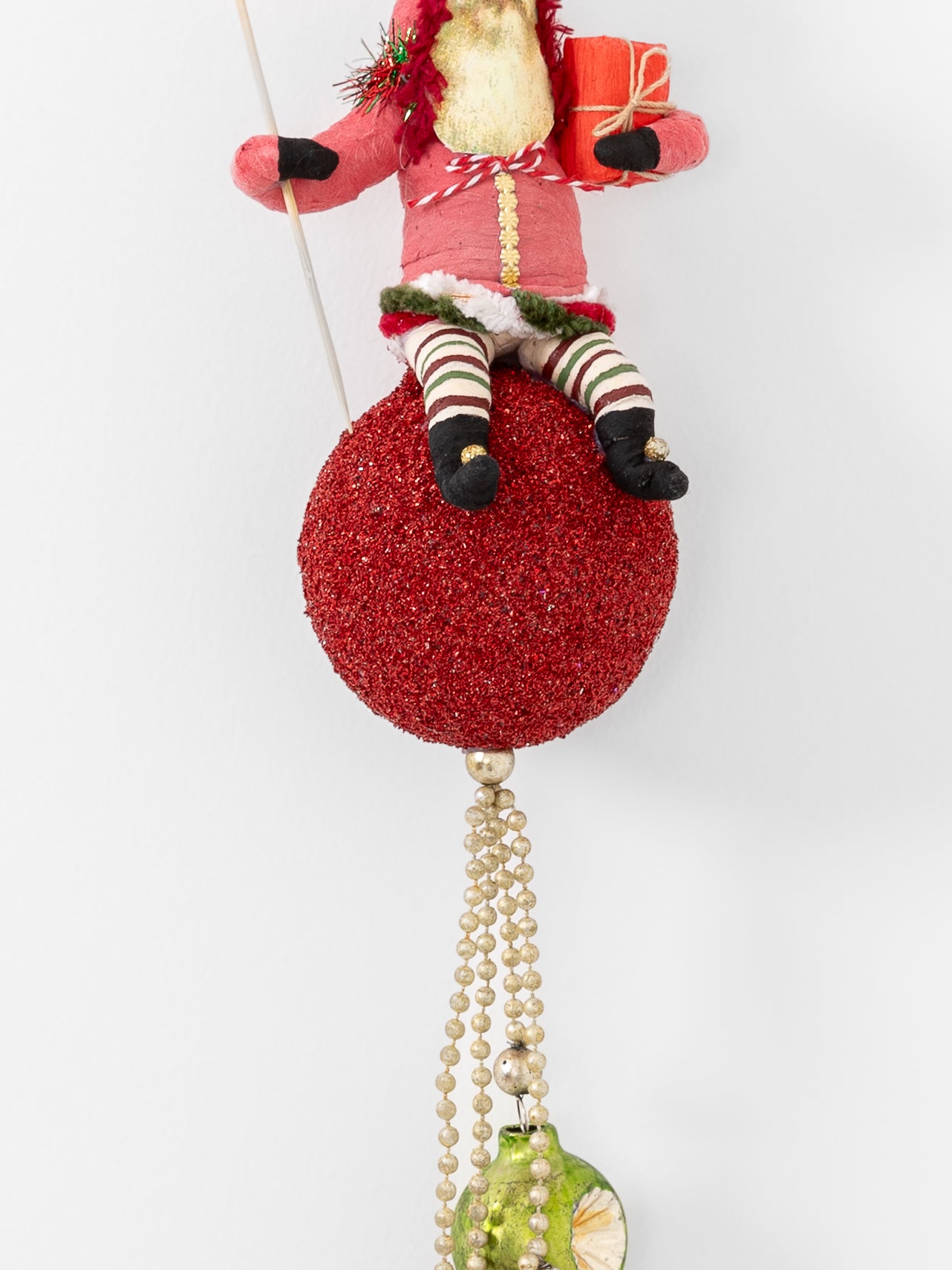 Santa with Baubles Ornament - VINTAGE BY CRYSTAL at Worthwhile - shop ORNAMENT