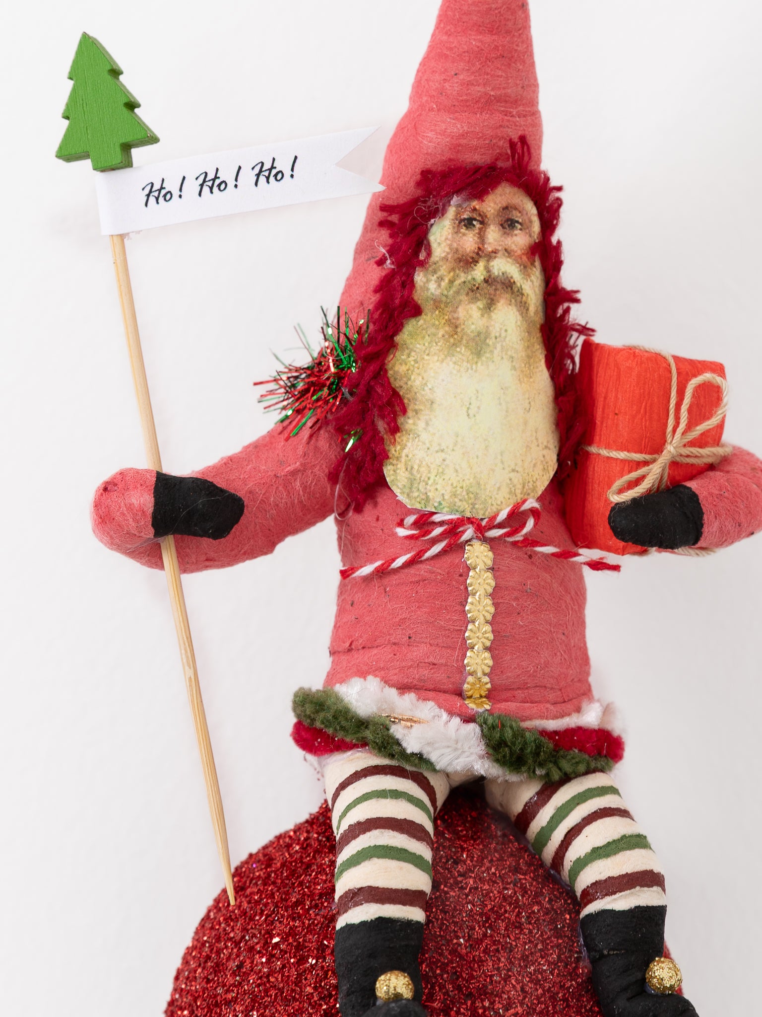 Santa with Baubles Ornament - VINTAGE BY CRYSTAL at Worthwhile - shop ORNAMENT