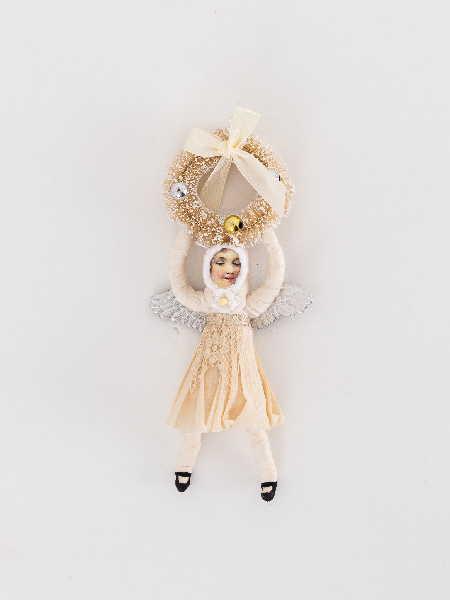 Wreath Angel Ornament - Worthwhile - VINTAGE BY CRYSTAL