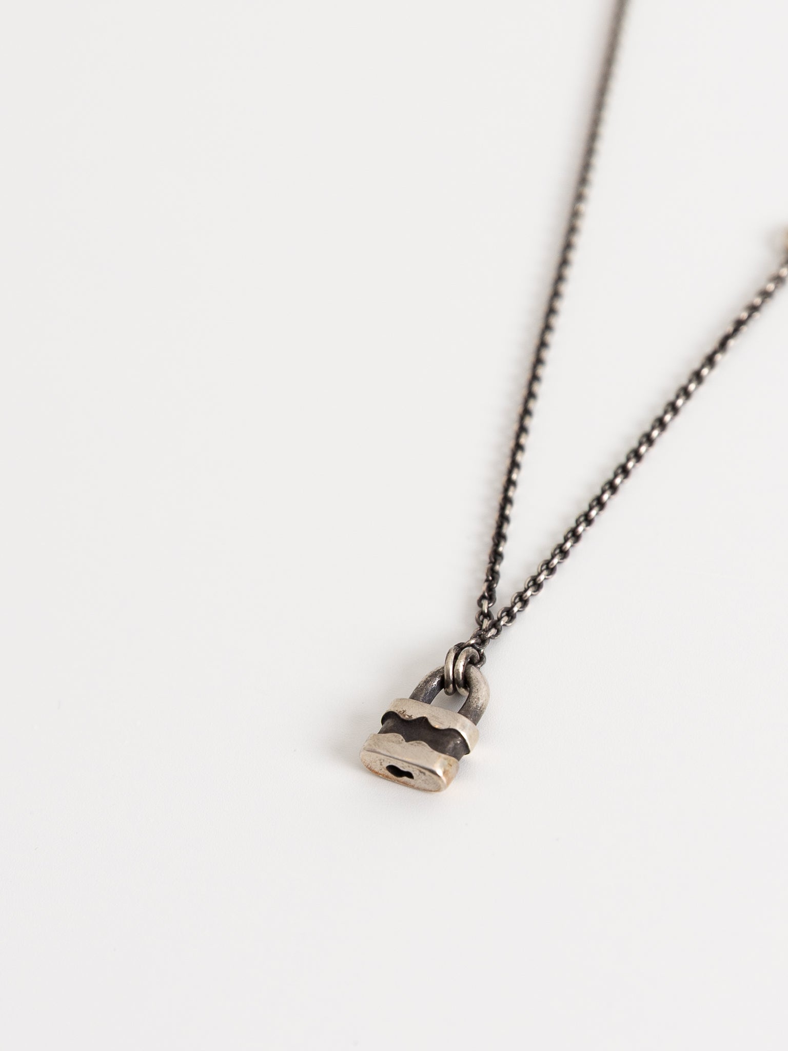 Werkstatt:München Mini Lock Chain Necklace - WERKSTATT:MUNCHEN at Worthwhile - shop NECKLACES